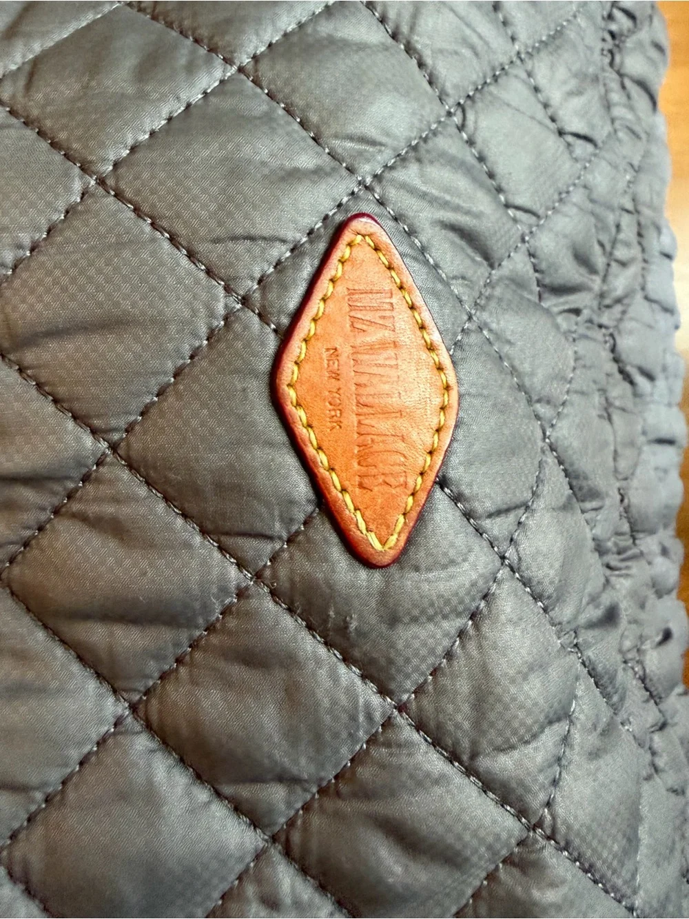 MZ Wallace Two-Tone Quilted Women’s Shoulder Bag - Gray & Light Gray
